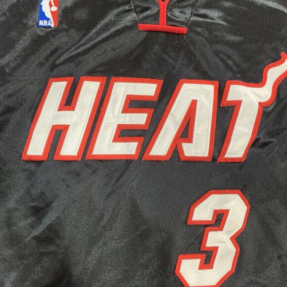 Adidas Miami Heat Dwyane Wade #3 Jersey Black Alternate Mens 50 Basketball - Picture 3 of 8